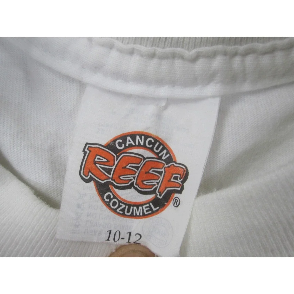 Spider-Man Shirt Boys 10-12 White Cancun Graphic Souvenir Marvel T-Shirt‎ Tee